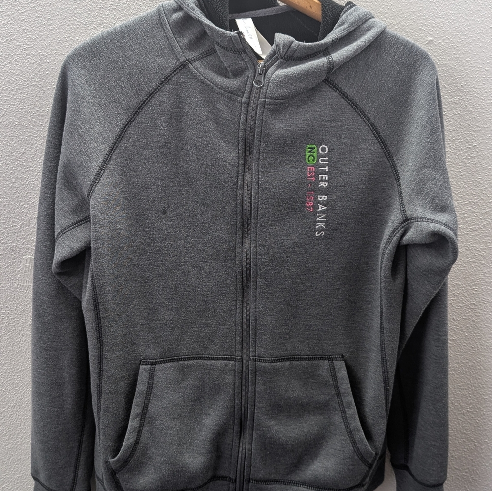 Ouray Sportswear Fleece Womens M Outer Banks North Carolina Jacket Full Zip Hood